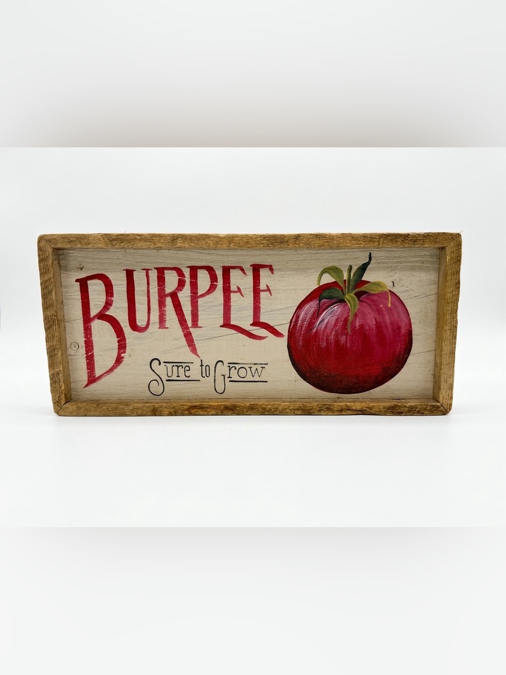🍅 Hand Painted Burpee Farmhouse Sign Cottagecore Farmhouse Vintage Advertising
